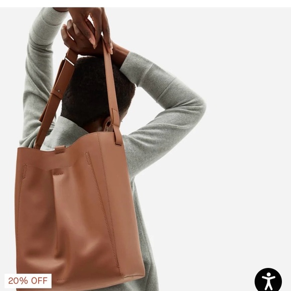 Everlane Studio Bag in Rich Cognac Leather. Made in Italy. - Picture 16 of 16